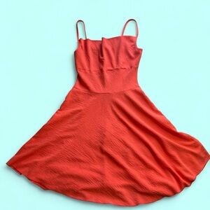 See You Monday Coral Skater Dress
